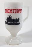 Vintage Boomtown Casino and R.V. Park Reno Nevada 5 1/2" Tall Pedestal Milk Glass Mug Cup