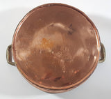 Vintage Copper with Brass Handles 7" Diameter Pot