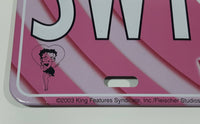 2003 King Features Syndicate Hugs & Kisses From Betty Boop SWT HRT 6" x 12" Metal Vehicle License Plate Tag