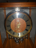 Vintage Elgin Quartz Glass and Wood Cased Mantle Clock 11 1/2" Tall Made in Japan