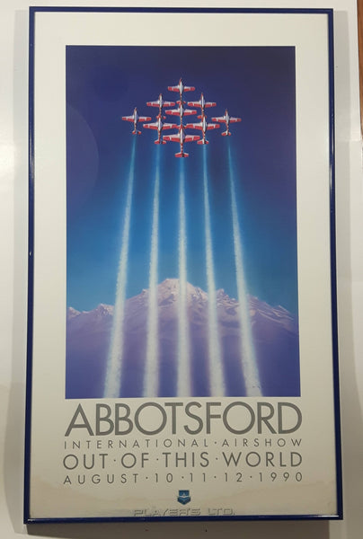 Rare 1990 Players Ltd Abbotsford International Airshow Out Of This World Brent Lynch Snowbirds Themed 18" x 30" Framed Art Print Poster Advertisement