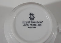 Vintage Royal Doulton Hotel Porcelain White Embossed China Dinner & Side Plates Saucers Tea Cups and Creamer Set of 28 Pieces Made In England