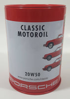 Porsche Classic 20 W 50 Motor Oil 4 1/2" Tall Red Tin Metal Can Coin Bank