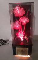 Vintage Fiber Optics Flower Light and Clock 14 1/2" Tall