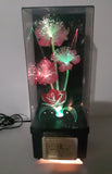 Vintage Fiber Optics Flower Light and Clock 14 1/2" Tall