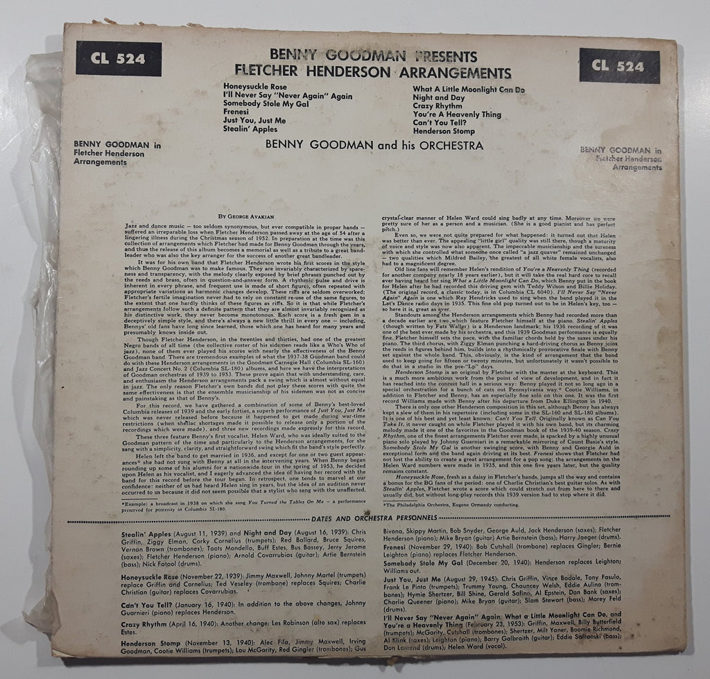 Columbia Benny Goodman Presents Arrangements By Fletcher Henderson 12