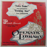 Parade Records Favorite Arias From Grand Opera Operatic Library 7" Vinyl Record