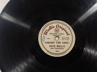 Wallis Original Ruth Wallis and Orchestra The Pistol Song and Tonight For Sure! 10" Vinyl Record