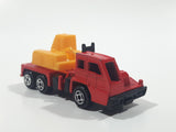 Unknown Brand Picker Crane Semi Truck Red and Yellow Plastic and Metal Die Cast Toy Car Construction Equipment Machinery Vehicle Missing Boom