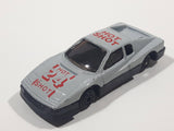 Unknown Brand "Hot Shot" #24 Light Grey Die Cast Toy Car Vehicle