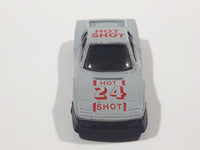 Unknown Brand "Hot Shot" #24 Light Grey Die Cast Toy Car Vehicle