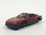 Unknown Brand "Hot Shot" #24 Dark Red Die Cast Toy Car Vehicle