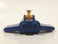 1996 McDonald's Marvel X-Men Wolverine Blue Plastic Toy Vehicle 3 1/4" Long