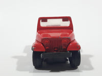Vintage Unknown Brand No. 8405 or 3405 Jeep Red Die Cast Toy Car Vehicle Made in Hong Kong