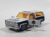 Vintage Yat Ming No. 1064 Chevy Blazer Sheriff Police #47 White Die Cast Toy Car Vehicle with Opening Doors
