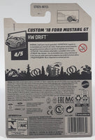 2021 Hot Wheels HW Drift Custom '18 Ford Mustang GT Metalflake Dark Grey Die Cast Toy Car Vehicle New in Package
