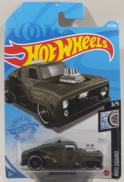 2021 Hot Wheels Rod Squad Erikenstein Rod Matte Dark Olive Green Die Cast Toy Car Vehicle New in Package