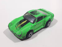1996 1997 Matchbox Porsche 959 Fluorescent Green Die Cast Toy Car Vehicle