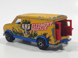 Vintage Majorette No. 279 / 234 Fourgon Van Elephant Reserve Yellow Blue 1/65 Scale Die Cast Toy Car Vehicle with Opening Rear Doors