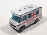 Vintage PlayArt Mercedes Benz Ambulance H453 White Die Cast Toy Car Vehicle Made in Hong Kong