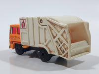 Vintage 1993 Lesney Matchbox Superfast No. 36 Colectomatic Refuse Truck Orange and White Garbage Pickup Die Cast Toy Car Vehicle