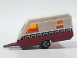 Vintage Majorette No. 325 Caravane Camper Traiper Red and White 1/70 Scale Die Cast Toy Car Vehicle with Opening Door