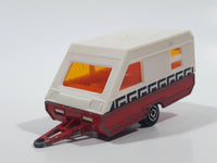 Vintage Majorette No. 325 Caravane Camper Traiper Red and White 1/70 Scale Die Cast Toy Car Vehicle with Opening Door