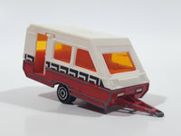 Vintage Majorette No. 325 Caravane Camper Traiper Red and White 1/70 Scale Die Cast Toy Car Vehicle with Opening Door