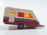 Vintage Majorette No. 325 Caravane Camper Traiper Red and White 1/70 Scale Die Cast Toy Car Vehicle with Opening Door