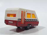 Vintage Majorette No. 325 Caravane Camper Traiper Red and White 1/70 Scale Die Cast Toy Car Vehicle with Opening Door