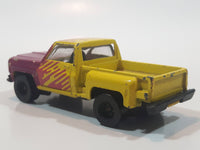 1998 JGI Subway Stepside Pickup Truck Yellow and Purple Die Cast Toy Car Vehicle