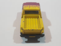 1998 JGI Subway Stepside Pickup Truck Yellow and Purple Die Cast Toy Car Vehicle