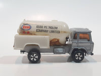 Vintage Universal Products No. M1006 Cabover Semi Tanker Petrol Truck Esso Silver Grey and White Die Cast Toy Car Vehicle Made in Hong Kong