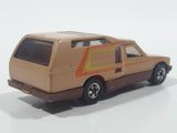 Vintage 1981 Hot Wheels Minitrek Tan Brown Die Cast Toy Car Vehicle Made in Hong Kong