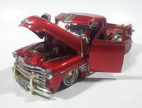 Jada Toys No. 50220-9 1951 Chevrolet Pickup Truck Red 1/24 Scale Die Cast Toy Car Vehicle Missing Parts