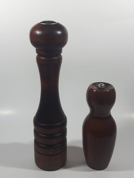 Wood Salt and Pepper Shaker 7 1/4" and 11 3/4" Tall