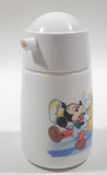 Vintage Walt Disney Company Mickey Mouse Kitchen Themed Milk Glass Soy Sauce Cruet Dispenser Pourer 4 1/2" Tall