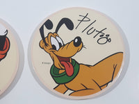 Disney Parks Fab 4 Goofy, Pluto, Mickey Mouse, Donald Duck Characters Themed 4" Ceramic Drink Coasters Set of 4