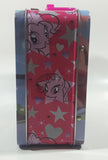 2013 Hasbro My Little Pony Cartoon Characters Pink and Blue Embossed Tin Metal Lunch Box