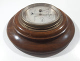 Antique Harrison & Co Montreal Round Heavy Wood Cased Barometer Weather Station Made in England
