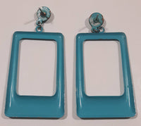 Rectangular Frame Shaped Turquoise Earrings
