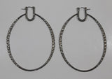Metal Hoop 2 1/2" Hinged Back Earrings