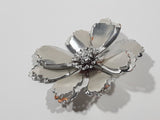 Flower Shaped Thin Layered Metal 2 3/4" Brooch Pin