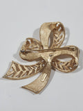 Twisted Ribbon Shaped 1 1/2" x 2 3/4" Metal Brooch Pin