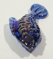 Vintage Iridescent Blue Carnival Glass 1 1/2" Long Aquarium Fish