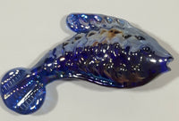 Vintage Iridescent Blue Carnival Glass 1 1/2" Long Aquarium Fish