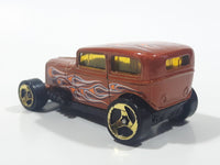 2009 Hot Wheels Heat Fleet Midnight Otto Metalflake Dark Orange Brown Die Cast Toy Car Vehicle