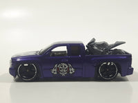 2010 Hot Wheels HW Garage Chevy Silverado Truck Metalflake Purple Die Cast Toy Car Vehicle