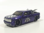 2010 Hot Wheels HW Garage Chevy Silverado Truck Metalflake Purple Die Cast Toy Car Vehicle