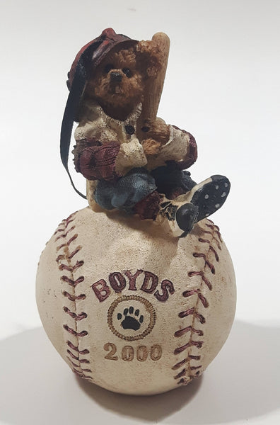 2000 Boyd's Bear Sitting on a Baseball Hanging Decorative Ornament